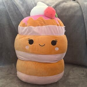 Sweet Stack Plush Dessert Pillow - Pink, White, Orange